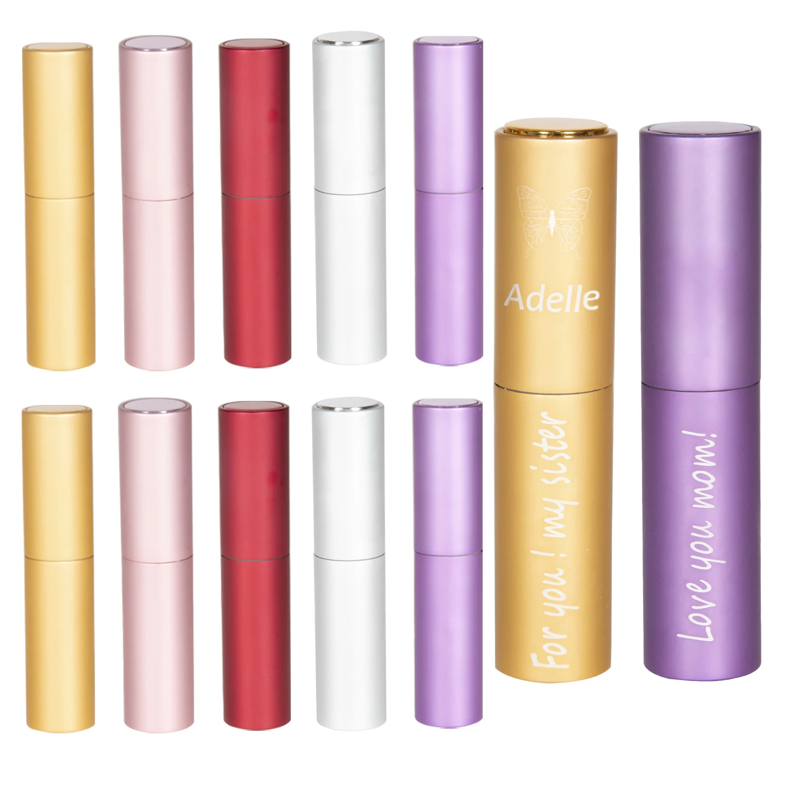 Ensemble de 10 mini flacons de parfum portables de 8 ml pour filles