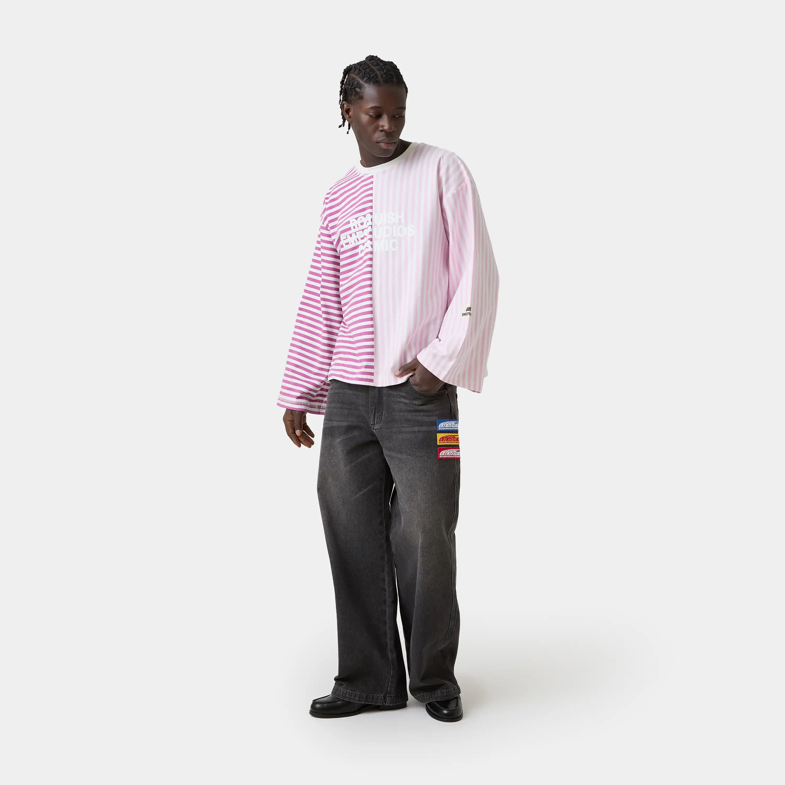 Roguish Fucsia Striped Long Sleeve