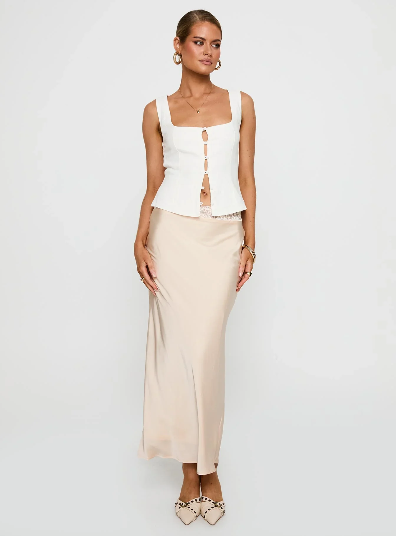 The Charmaine Maxi Skirt Cream