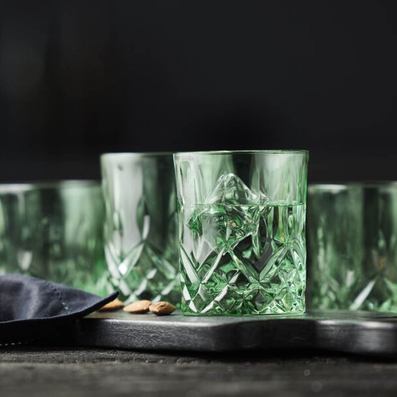 Sorrento whiskyglass 32 cl 4 stk grønn