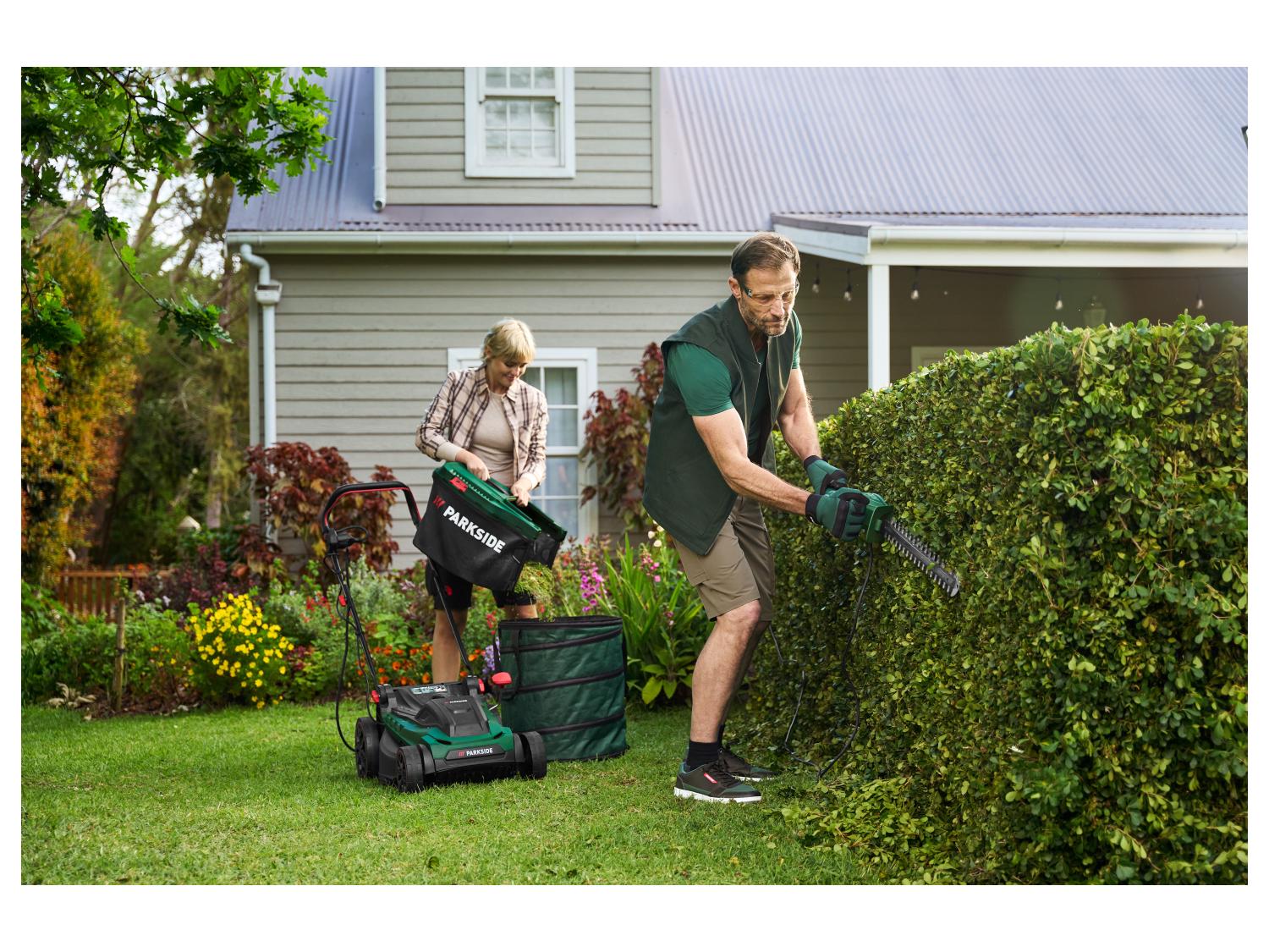 PARKSIDE Tondeuse  gazon lectrique PERM 1800 A1, 500 m, 55 L, 1800 W