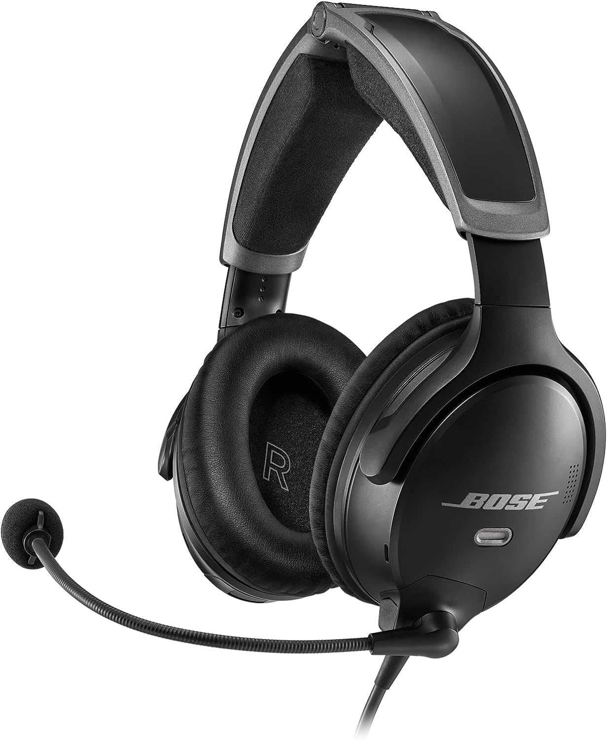 Bose A30 Bluetooth Aviation Headset - Lightweight Comfortable Design  Adjustable ANR and Noise Cancelling Microphone  [Dual Plug] – Black