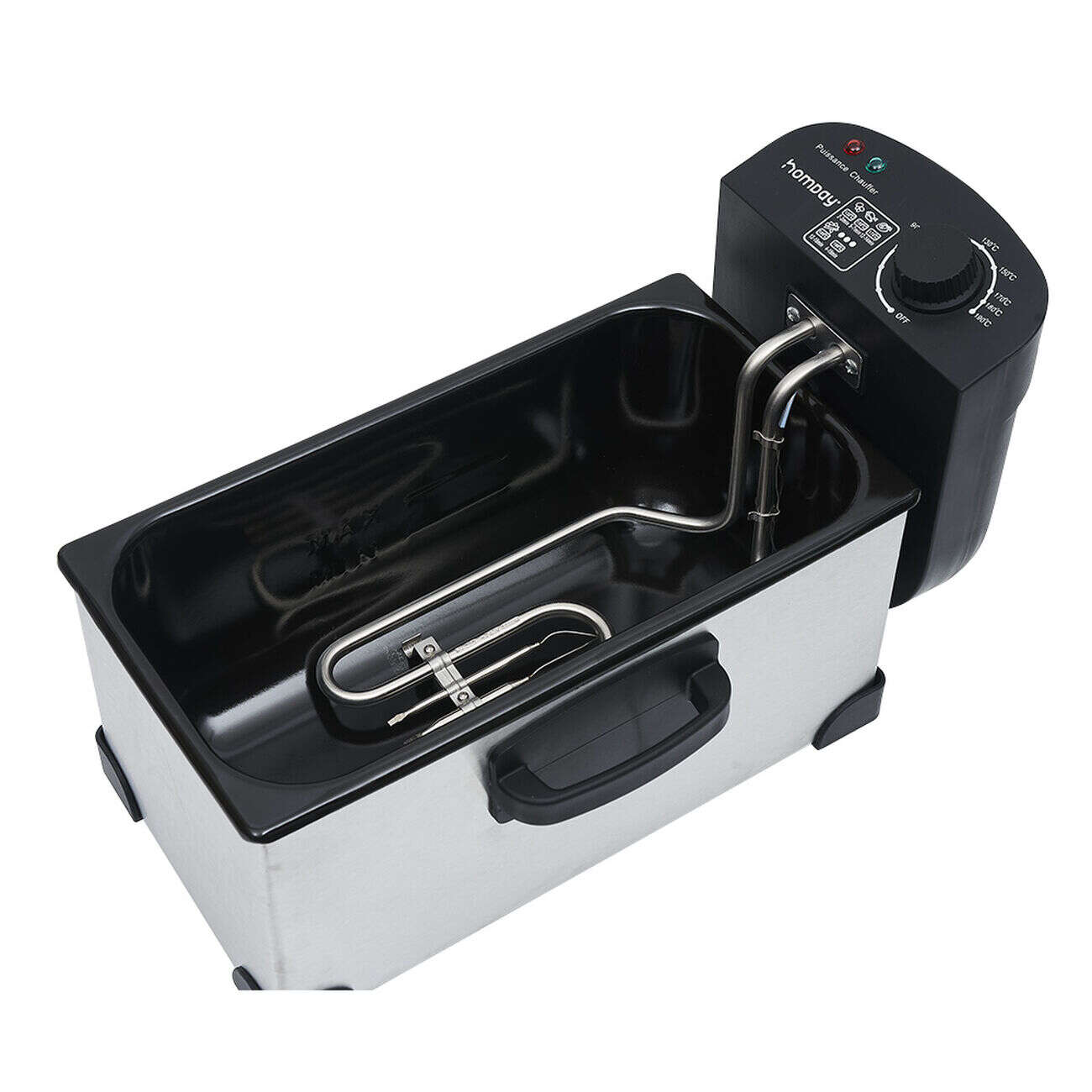 Friteuse électrique Homday en inox 3L 2000W