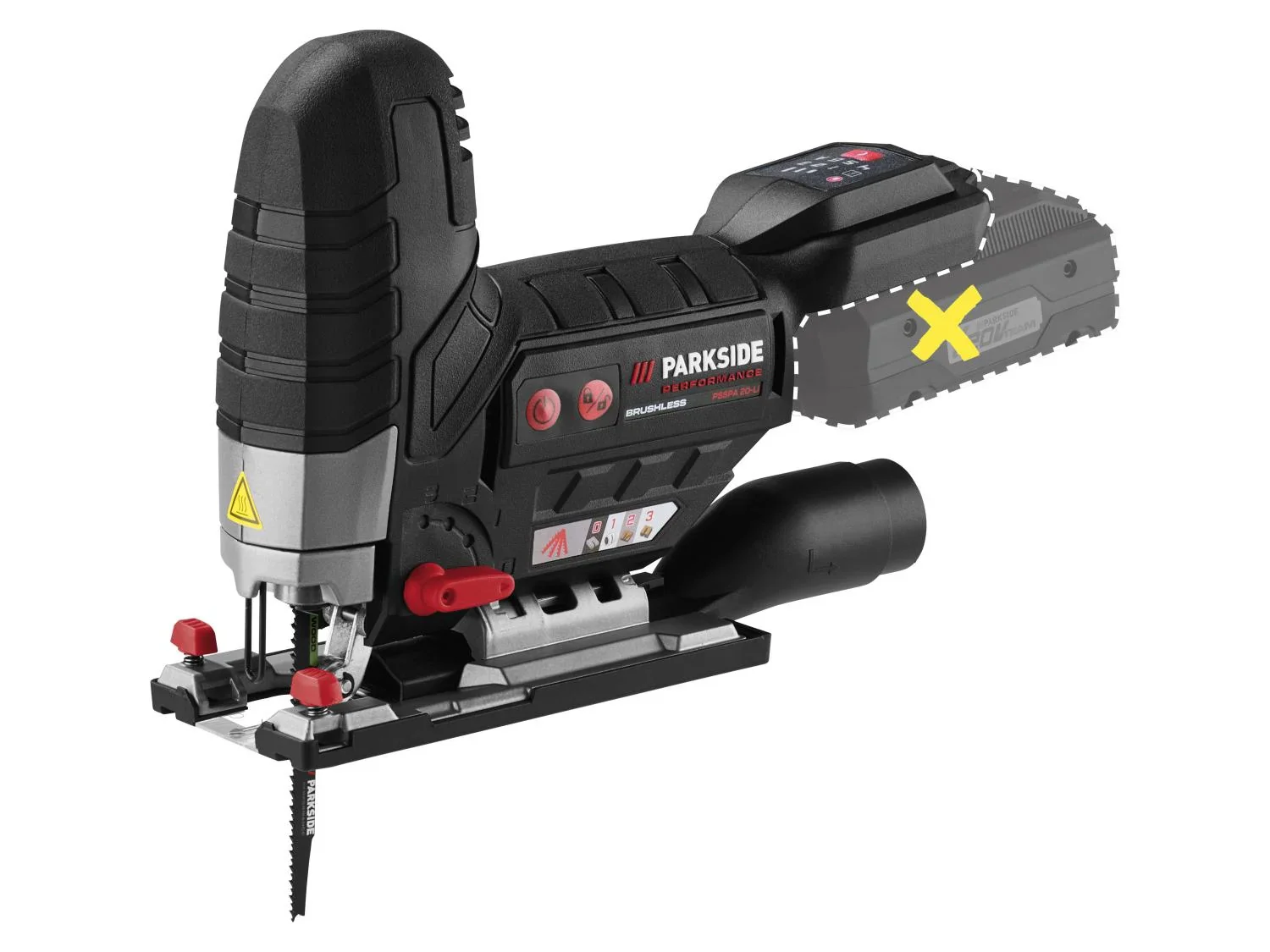 PARKSIDE PERFORMANCE Scie sauteuse sans fil PSSPA 20-Li F4, 20 V