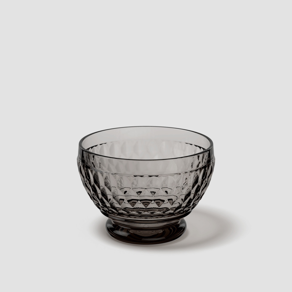 Boston Appetizer/ Dessert Bowl - Grey, 14.6 oz, crystal glass