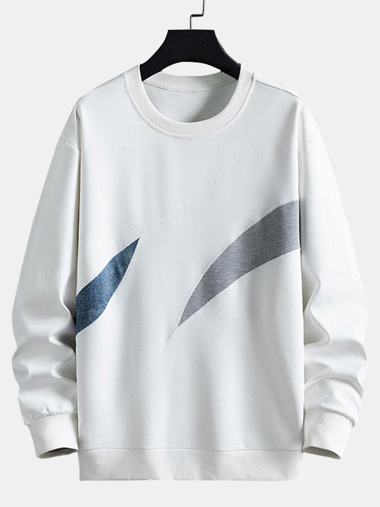 Sweat-shirt à col rond Color Block