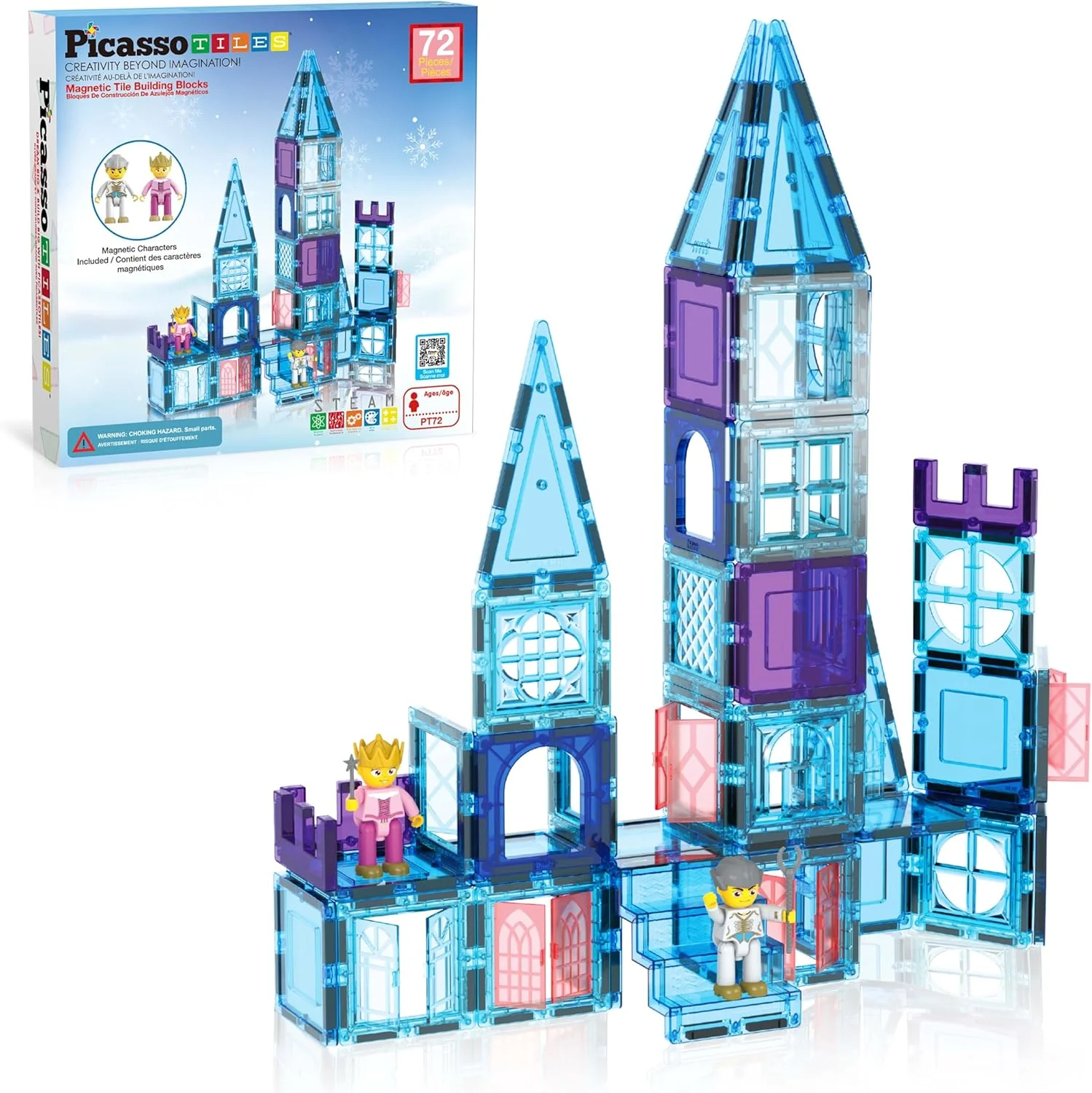 PicassoTiles Building Blocks Inspirational Kit 3D Building Construction Toys Clear Magnetic Stacking Set STEM Playboards Magnet Felt Tiles Novelty Games, Creativity Beyond Imagination