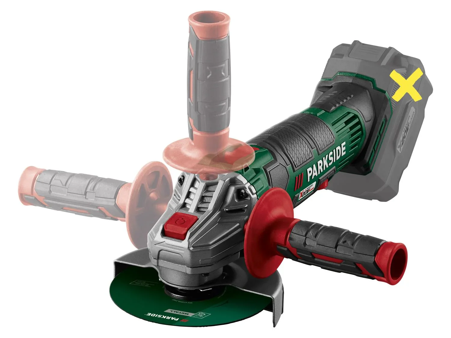 PARKSIDE Meuleuse dangle sans fil PWSA 20-Li G4, 125 mm, 20 V
