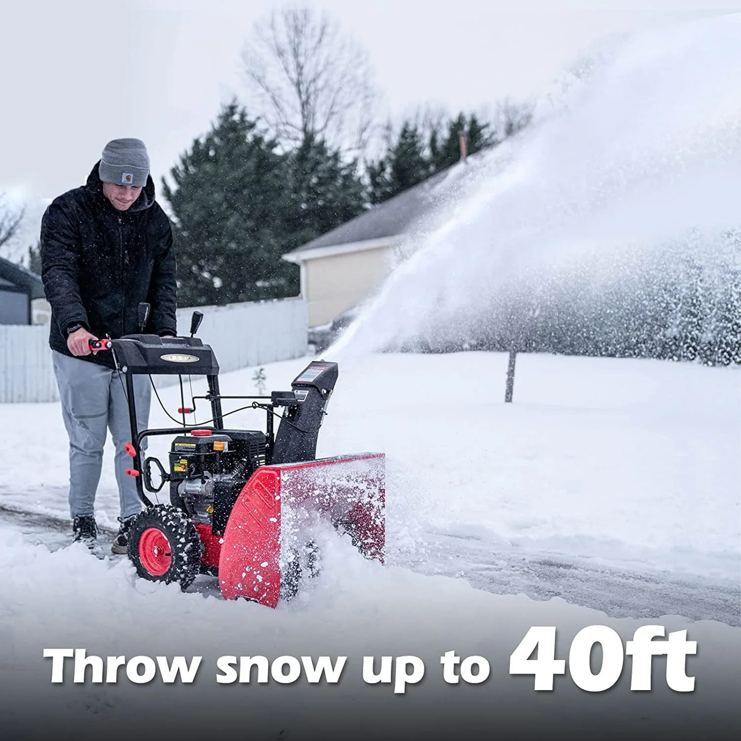 PowerSmart 24" 212cc Gas Snow Blowerwith Self Propelled, Electric Start Image 2