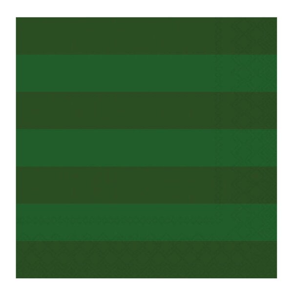 Serviett 33x33 cm 20 stk Block Stripe Dark Green