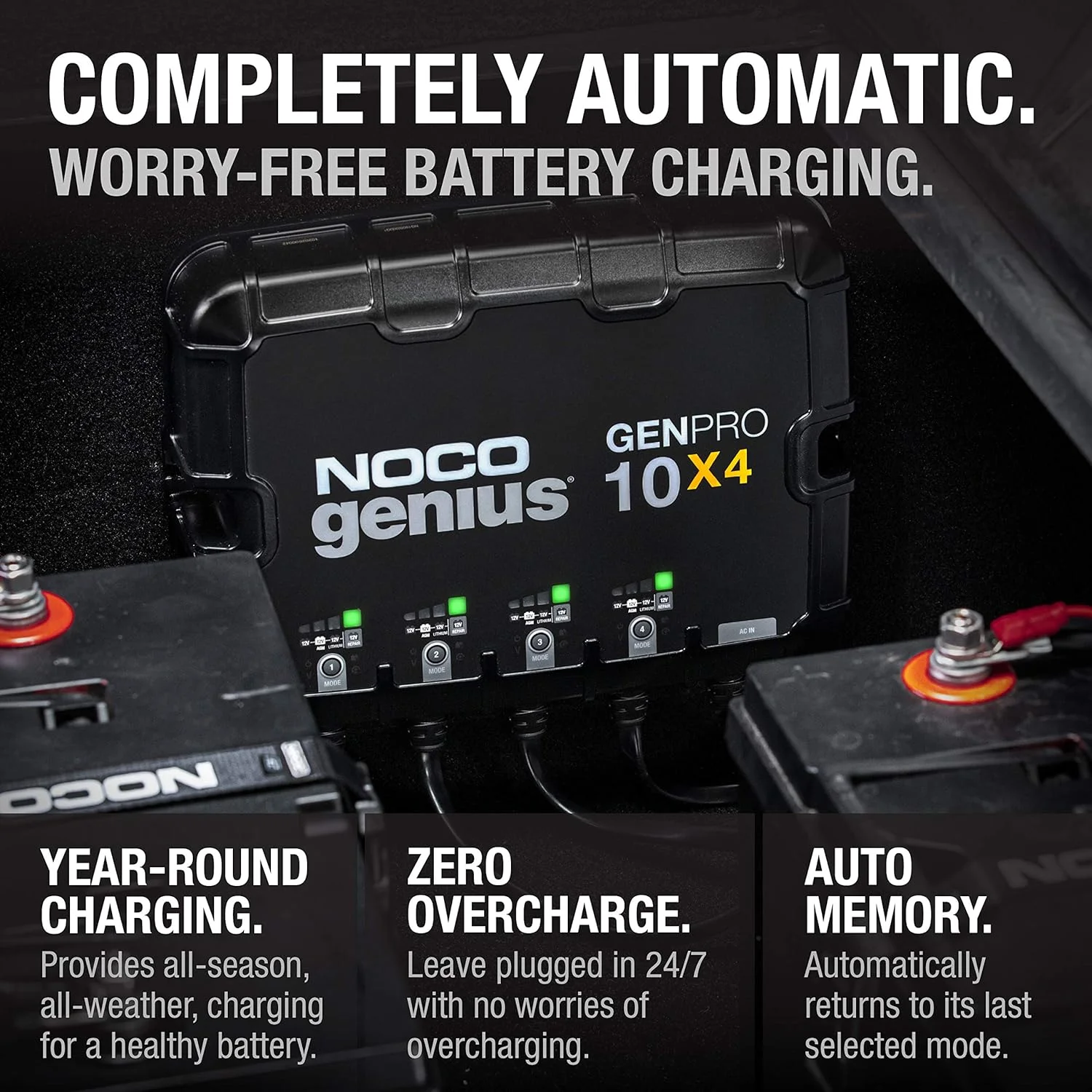 Genius GENPRO10X4: 4-Bank 40A (10A/Bank) 12V Onboard Battery Charger and Maintainer - Image 6