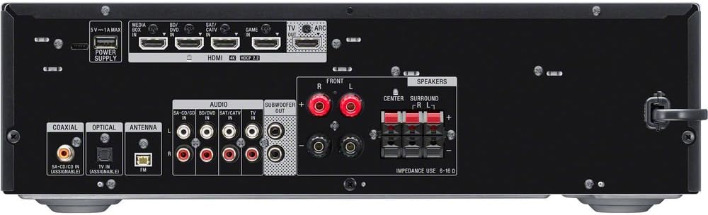 Sony STRDH590 5.2 Multi-Channel 4k HDR AV Receiver with Bluetooth Bundle with 1 YR CPS Enhanced Protection Pack