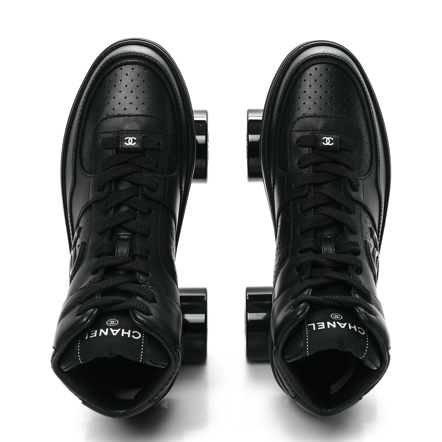 Calfskin Womens Roller Skates 38 Black