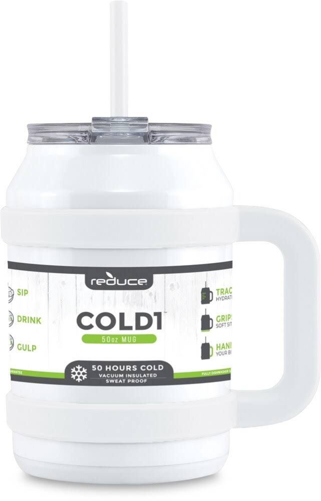 Reduce Cold Stainless Steel Travel Mug - White 50 oz