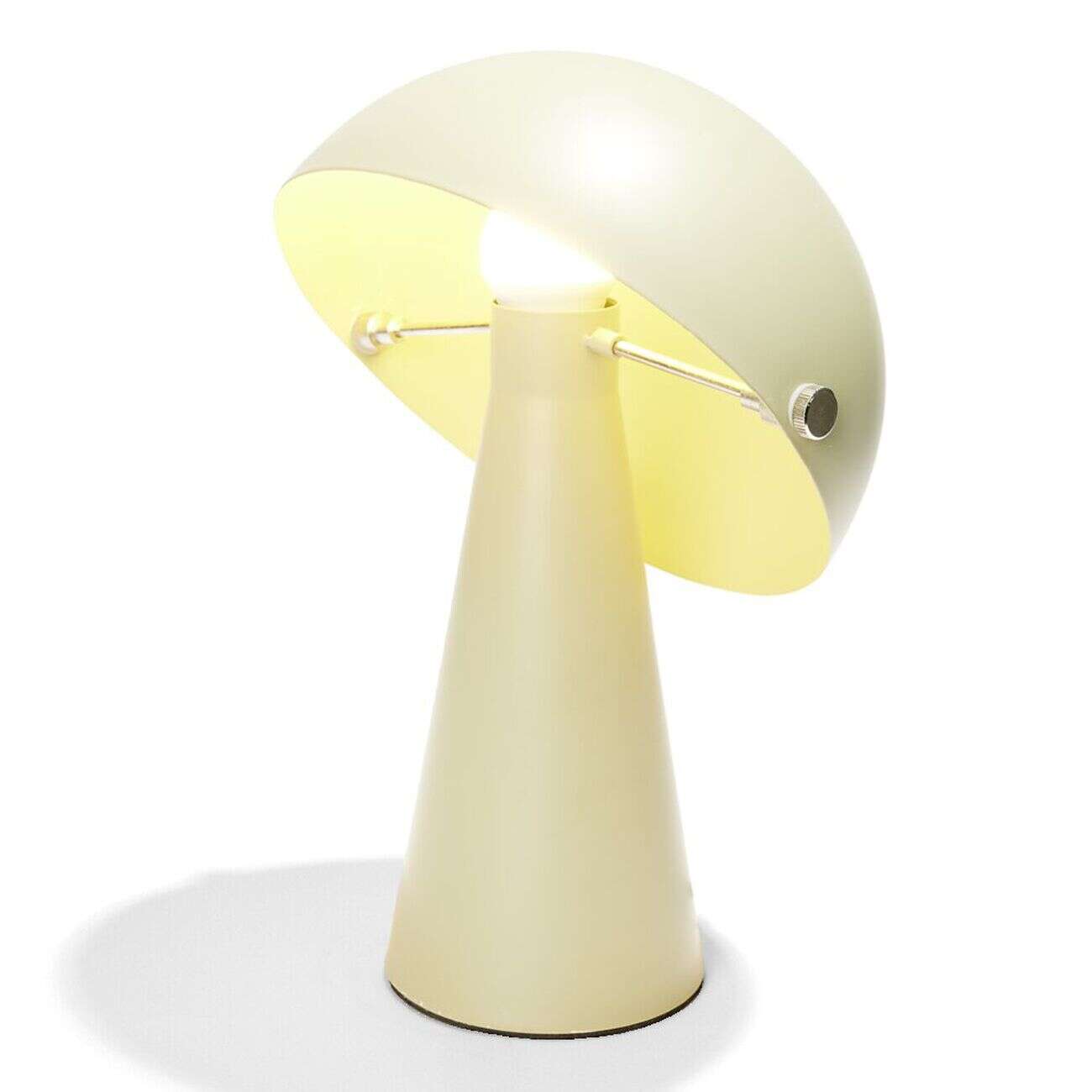 Lampe à poser forme champignon en fer H34cm vert clair