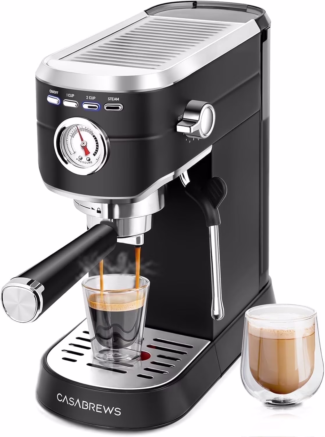 CM5418 20-Bar Espresso Machine and Coffee Maker, Silver(Silver) - Image 9