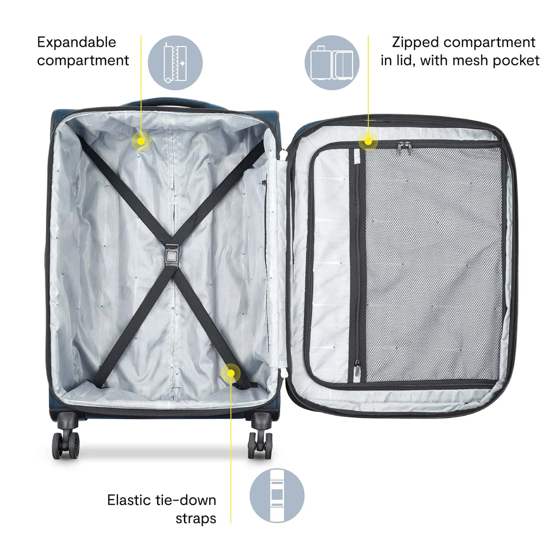 DELSEY PARIS Sky Max 2.0, 2 Piece Softside Luggage Set Includes 24
