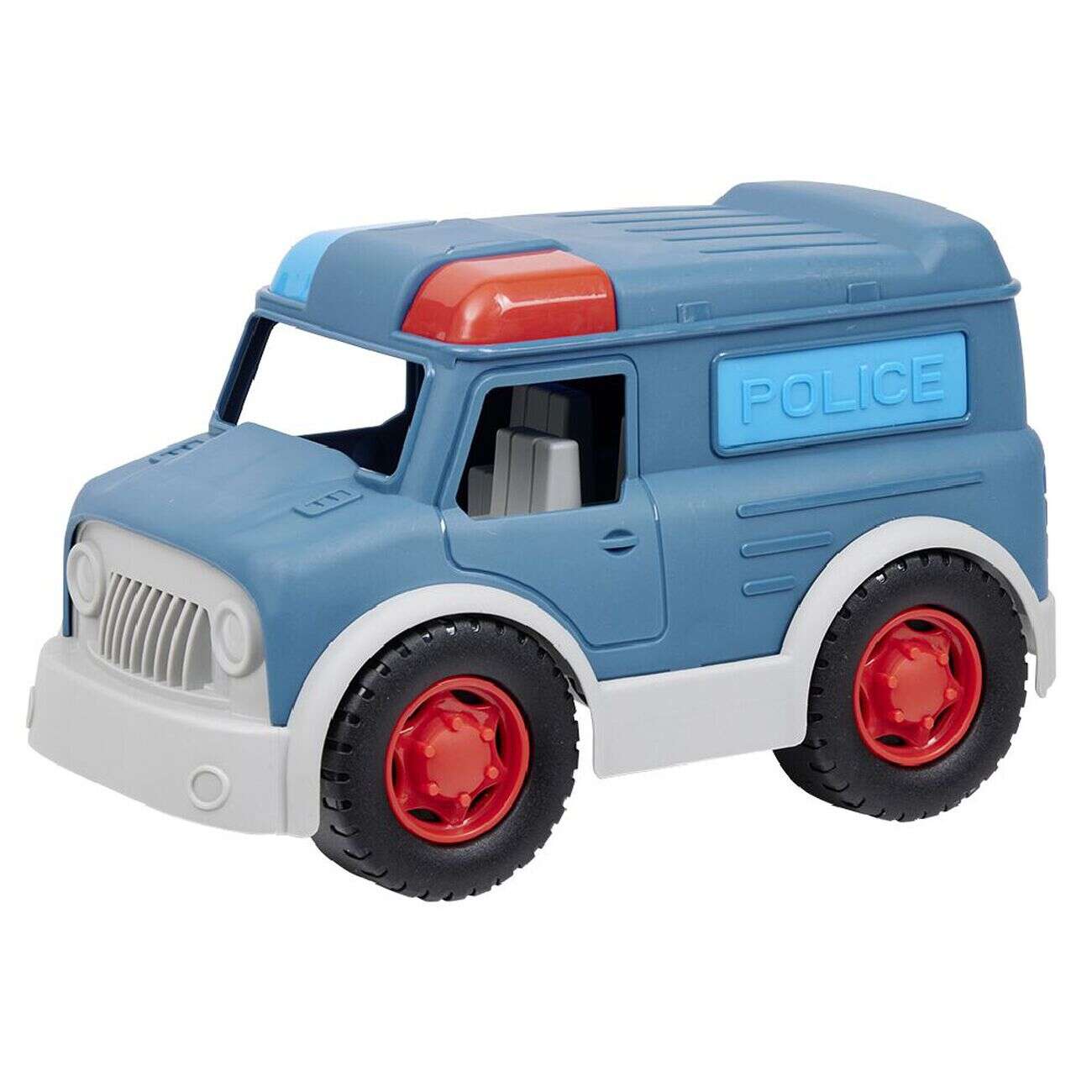 Voiture de police plastique bleu 26x15xH18,2 cm