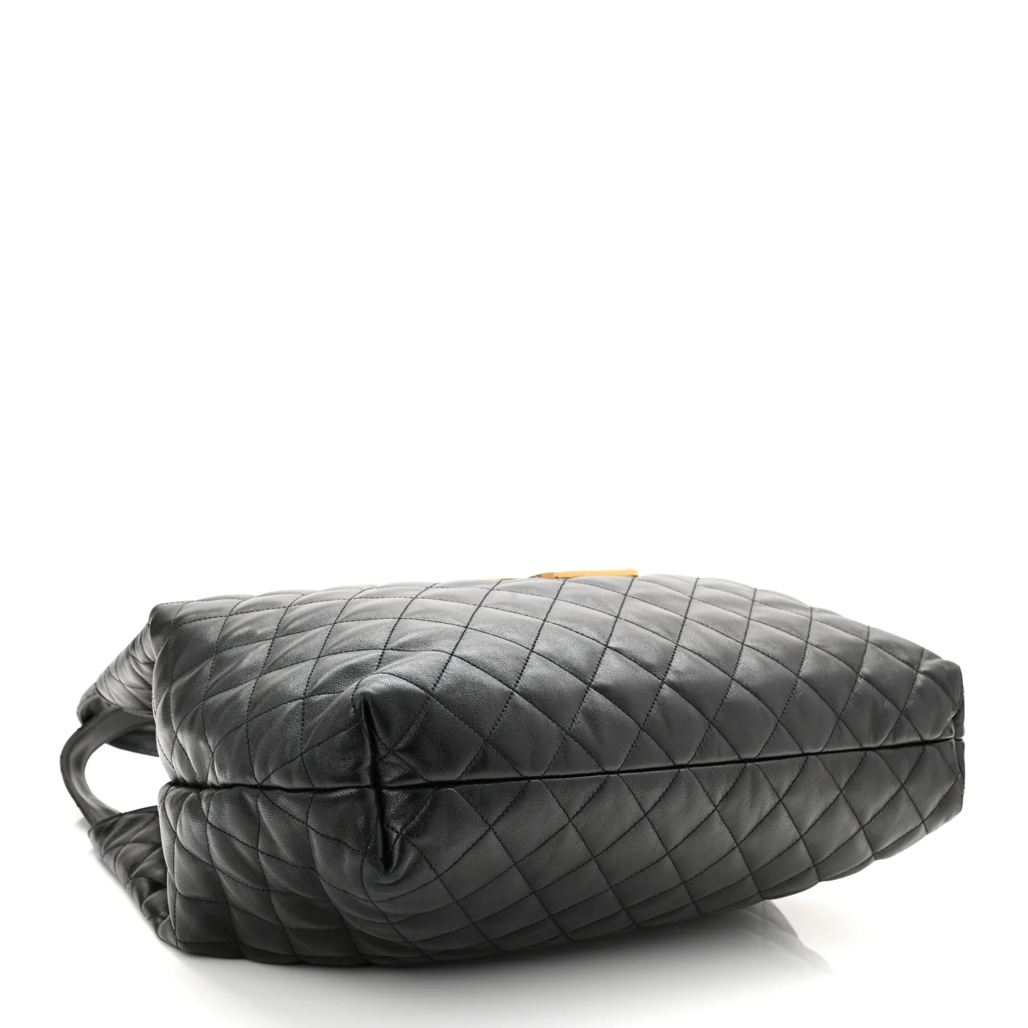 Lambskin Quilted Maxi Icare Shopping Tote Black