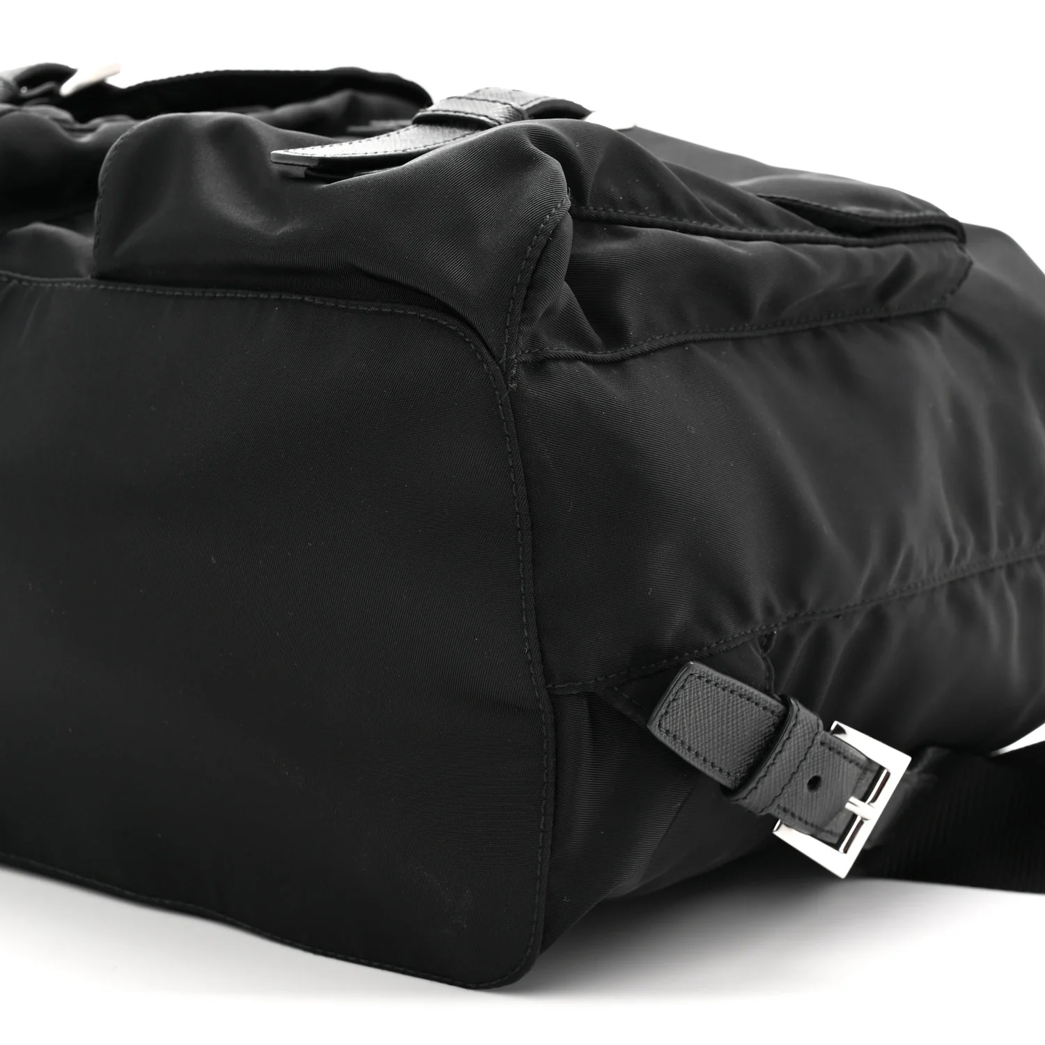 Tessuto Nylon Saffiano Medium Backpack Black