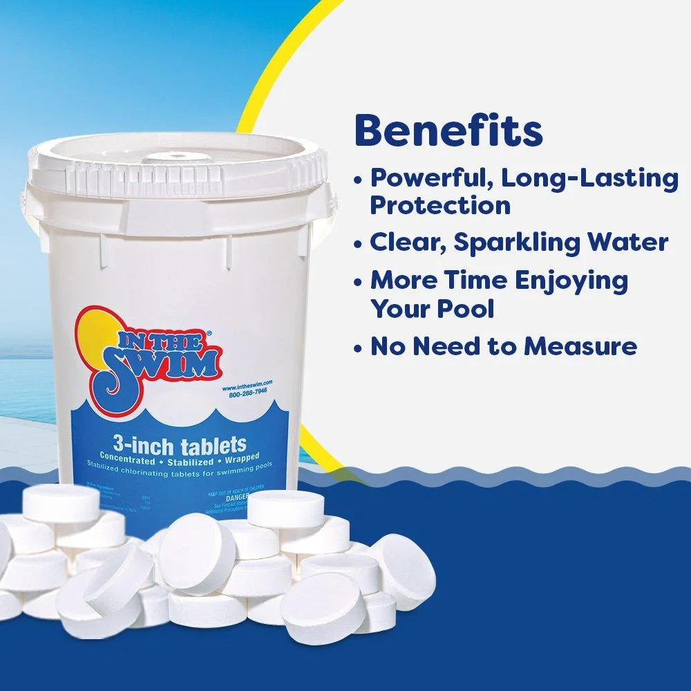Chlorine and Shock Bundle for Sanitizing Swimming Pools �C Includes 50 Pound Bucket of 3 Inch Stabilized Chlorine Tablets and 50 Pound Bucket of 68% Cal-Hypo Pool Shock(3") - Image 2