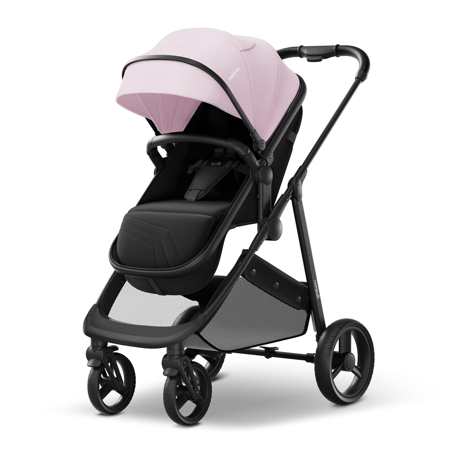 Mompush Wiz 2-in-1 Bassinet Stroller Reversible Seat, One-Hand Fold, Sage