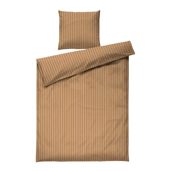Soft sengesett 150x210 cm karamell/offwhite