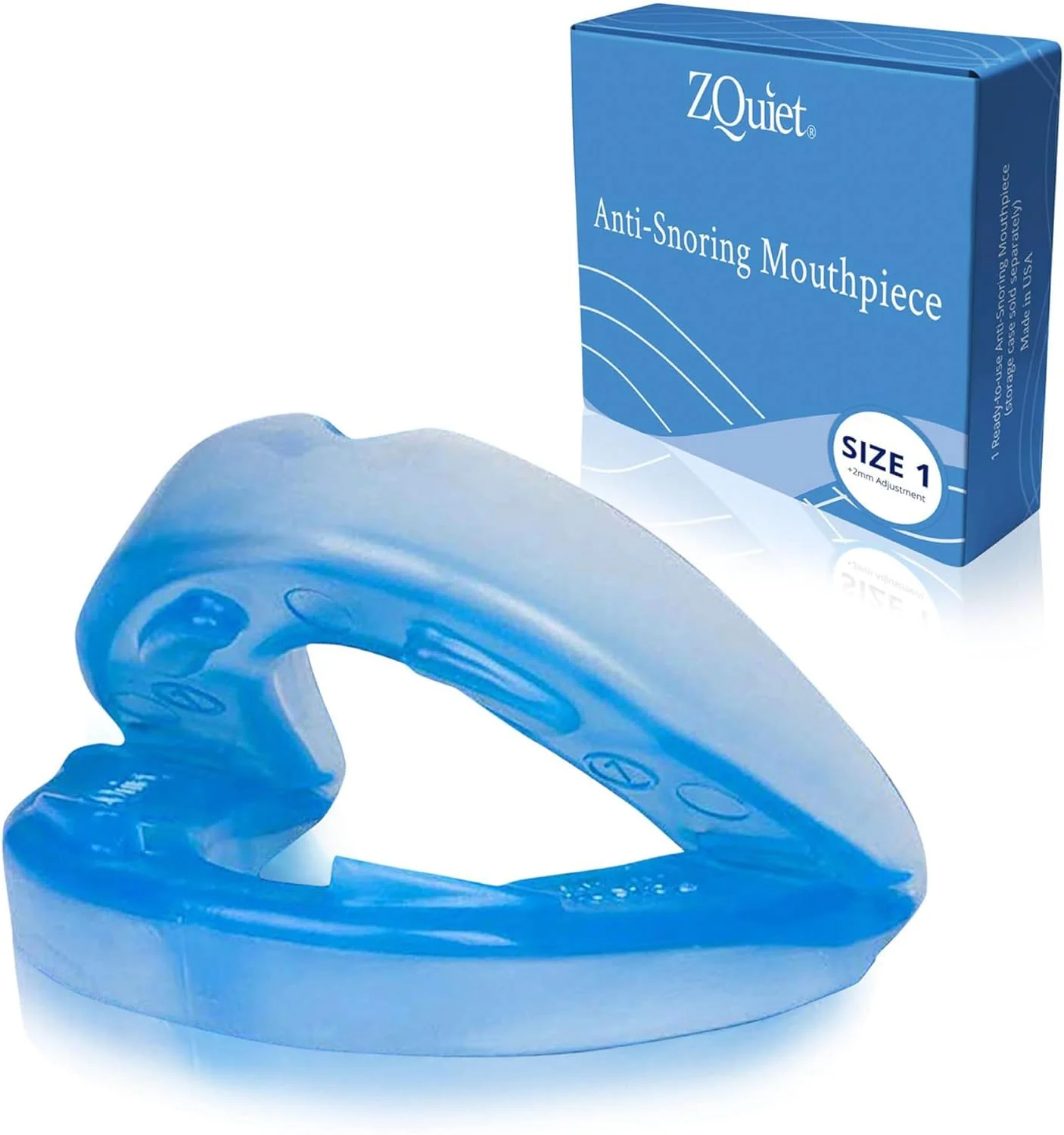 Anti-Snoring Mouthpiece, Comfort Size #1, Single Refill, Blue, BPA-Free, Medical-Grade Material