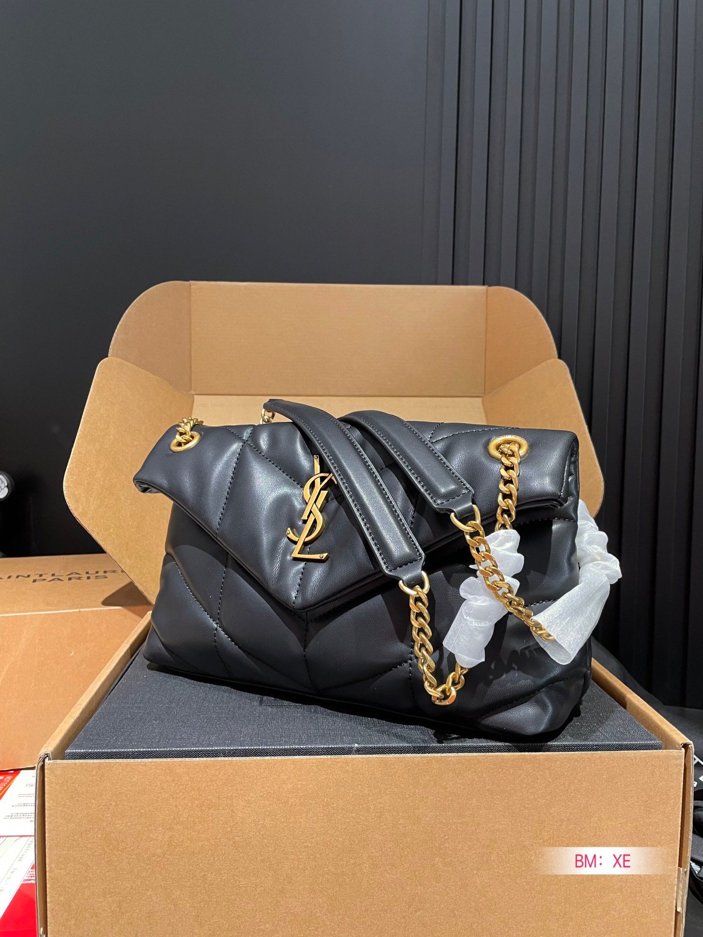 Y PUFFER SMALL SIZE BAG IN QUILTED LAMBSKIN Size: 28*17 CM