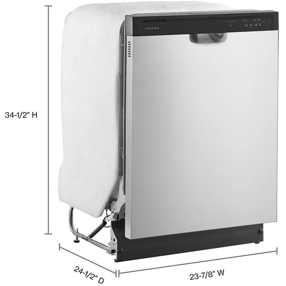 Amana ADFS2524RS 59 Dba Stainless Front Control Dishwasher