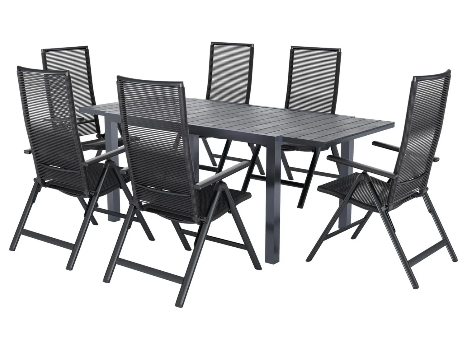 LIVARNO Table de jardin + Lot de 6 fauteuils Miami