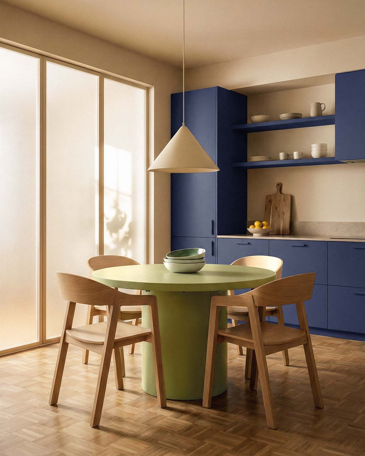 Beca - Mesa Extensible Redonda de Comedor de Metal (Ø120-240x120 cm) Beca
