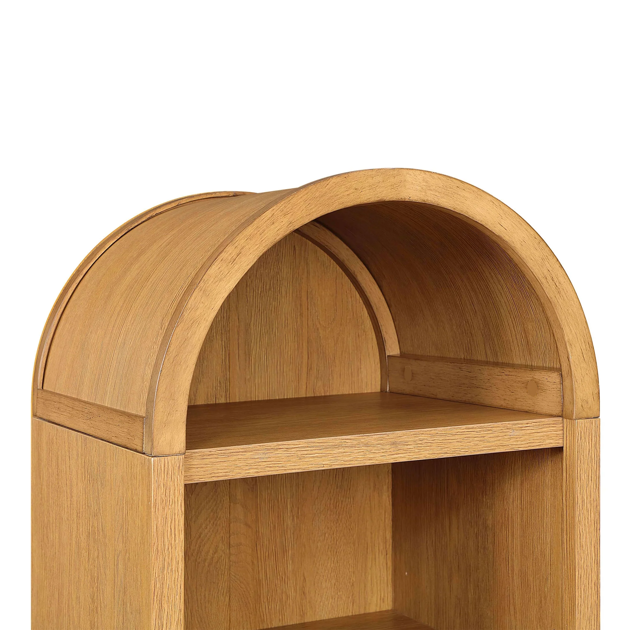Better Homes & Gardens Juliet Narrow Arch Bookcase, Rich Black and Light Honey