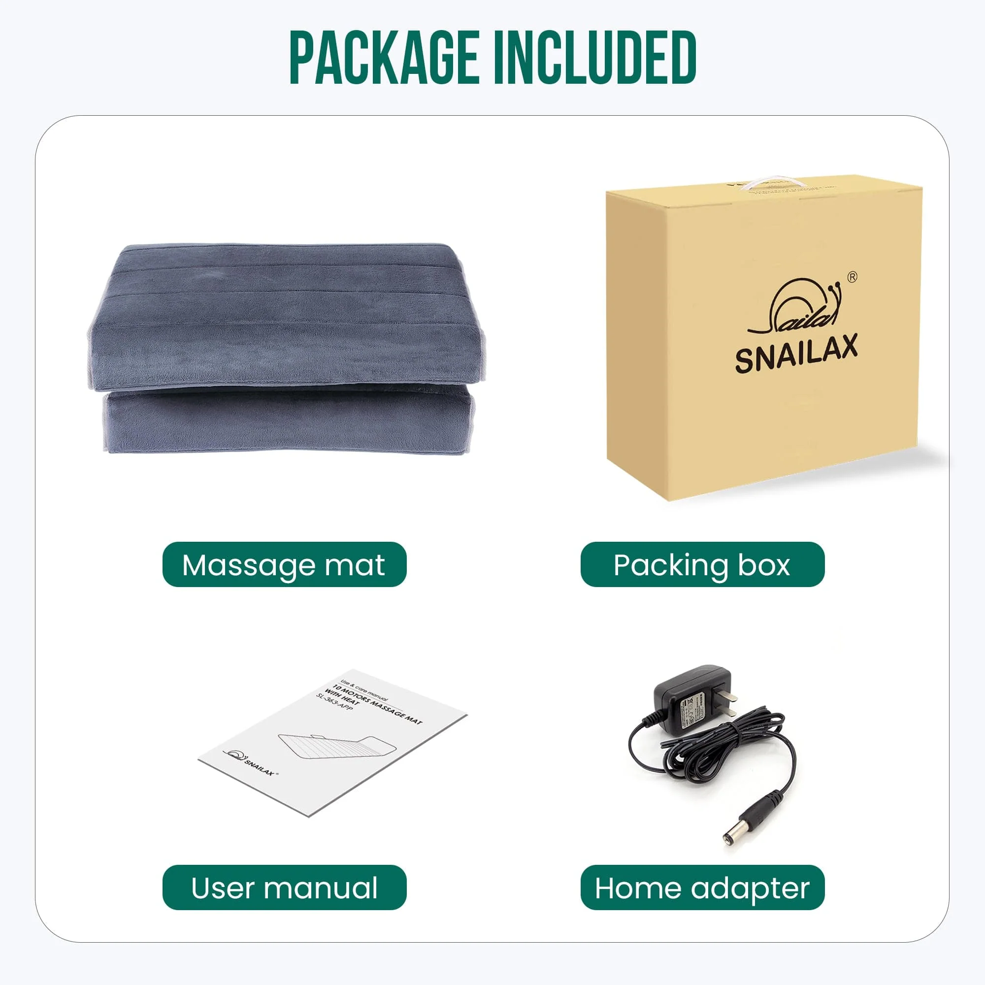 Heated Vibration Massage Mat - Full Body Massage Pad with Memory Foam