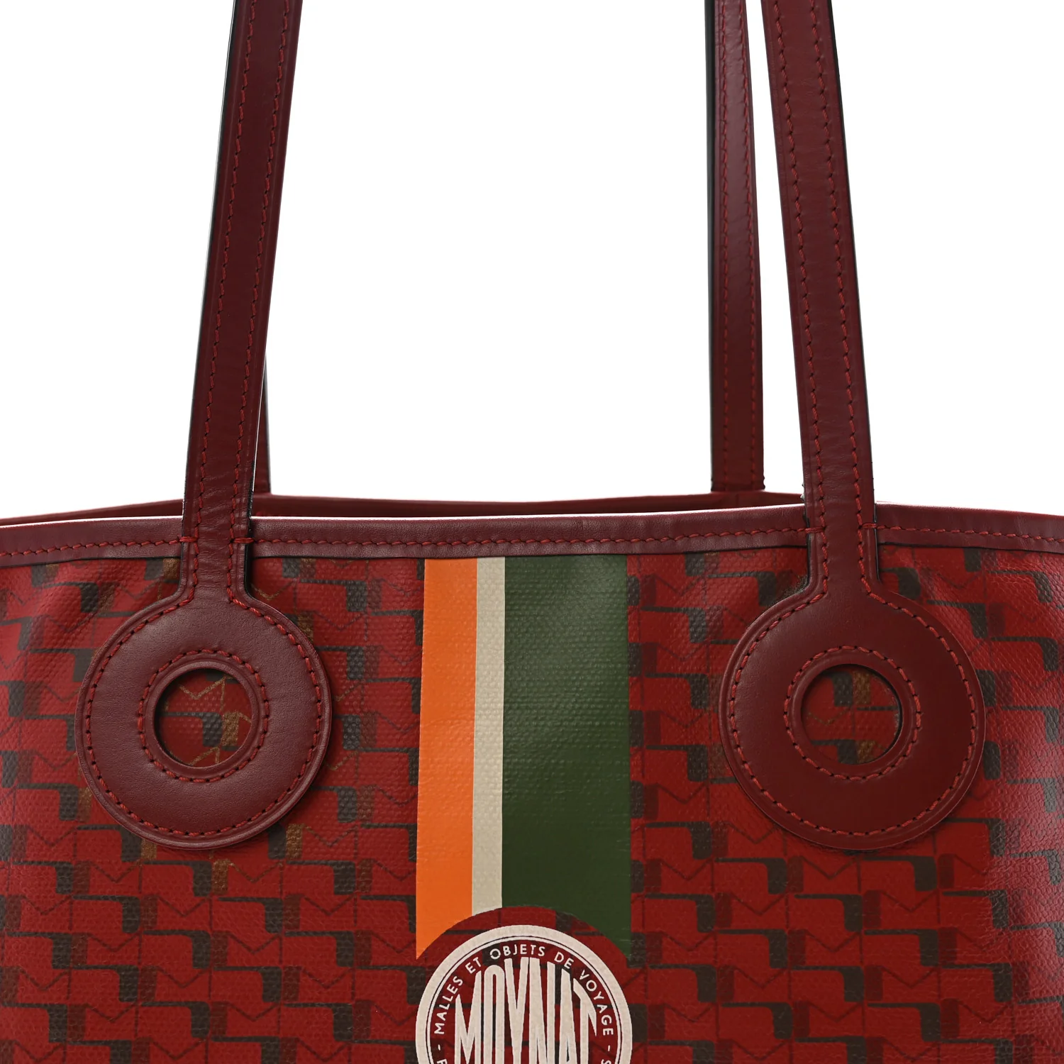 Grained Calfskin Canvas 1920 Oh! Tote Ruban GM Madder Bronze