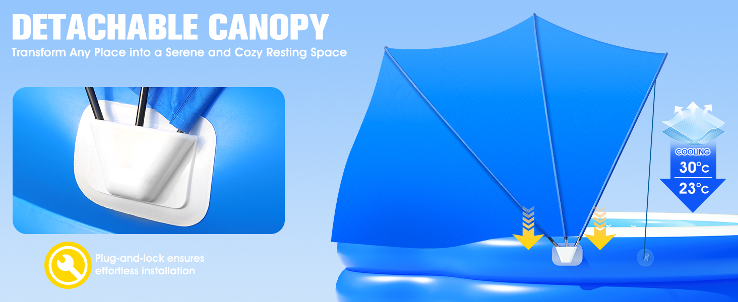 Inflatable Pool with Canopy