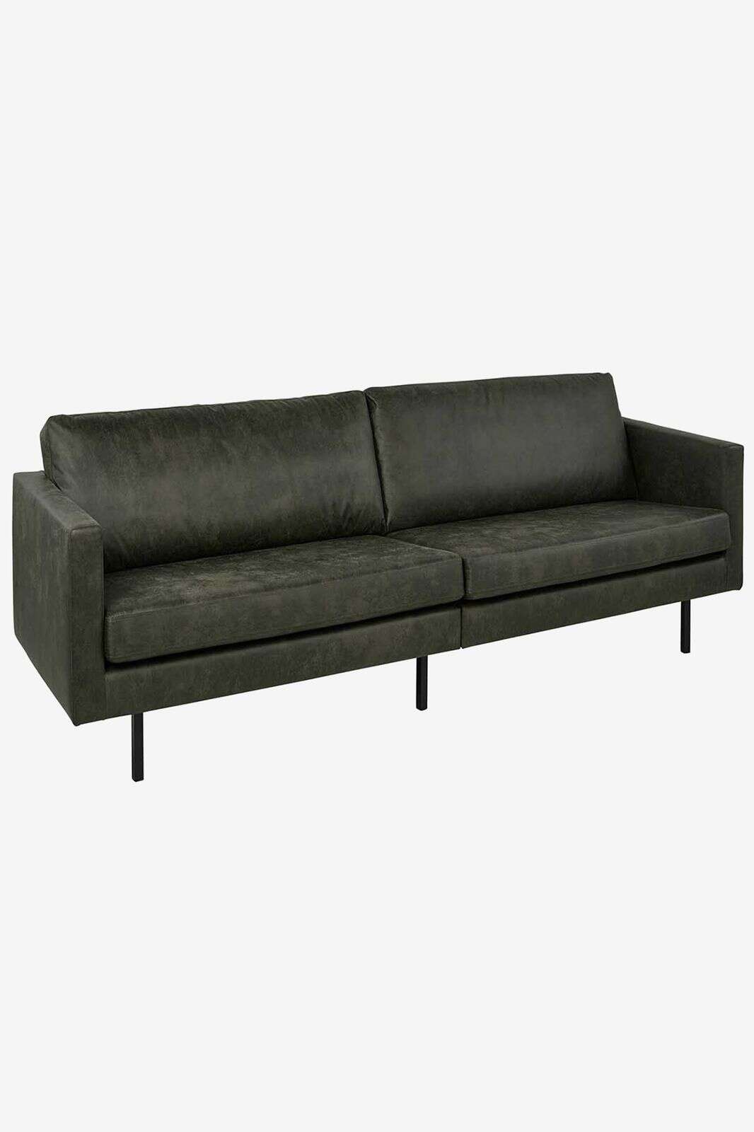 Amsterdam leer clean bank 3-zits groen