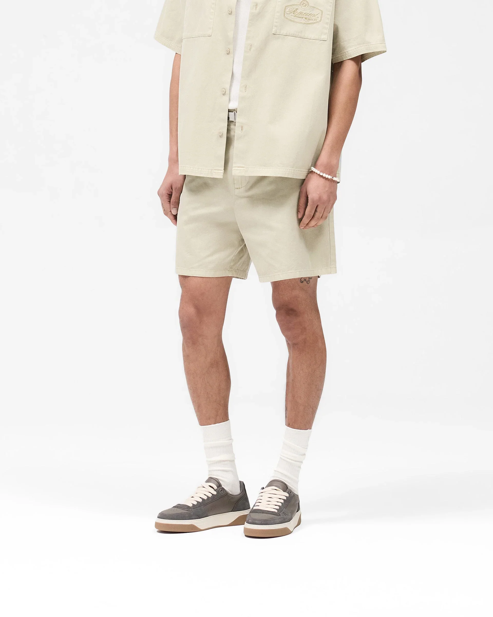Cotton Tailored Short - Beige