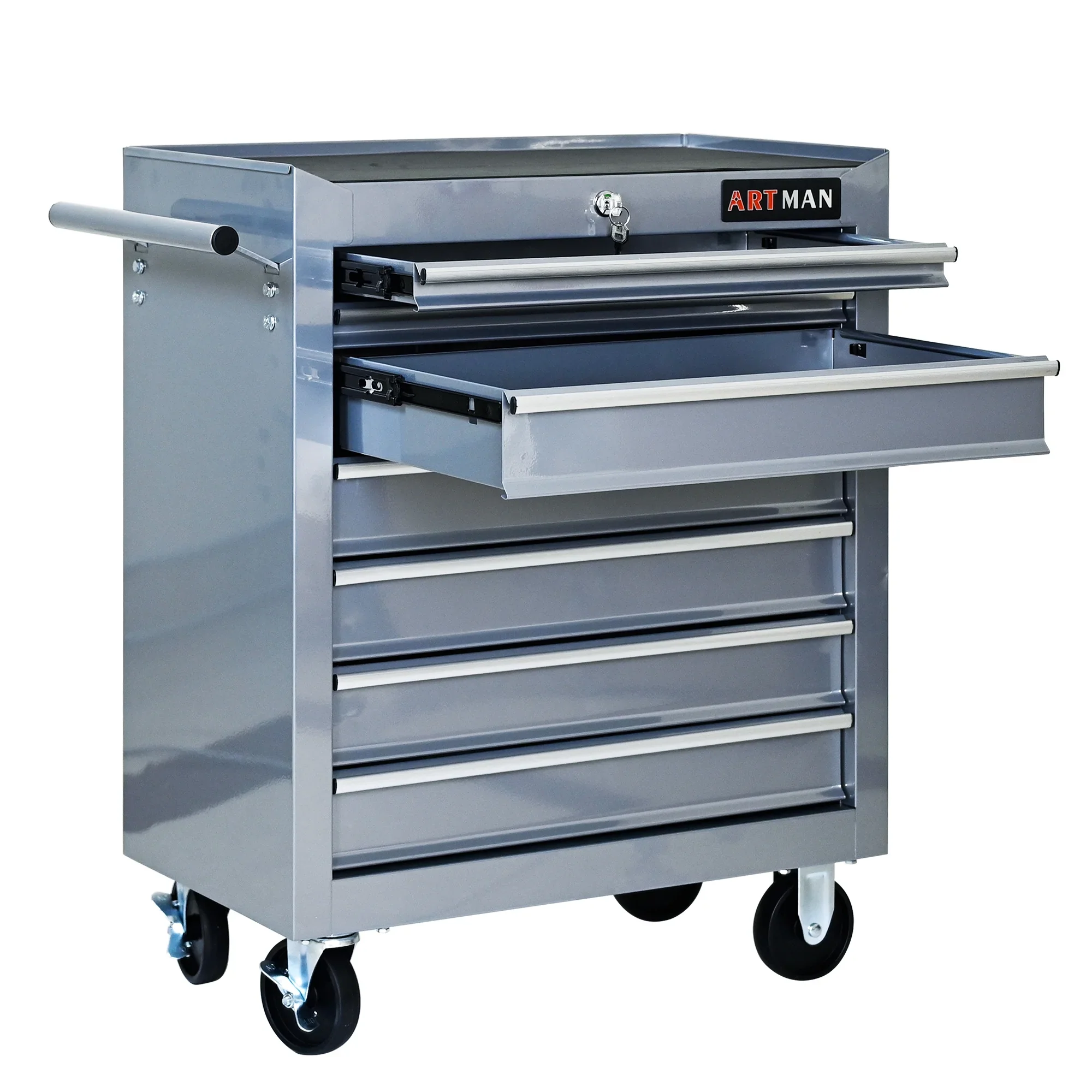 ARTMAN 7 Drawer Tool Rolling Storage Cart ,Tool Boxes Tool Chest with Wheels and Drawers for Garage Workshop Warehouse