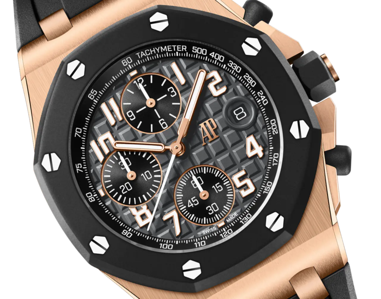 【Super Clone】Audemars Piguet OFFSHORE Pink Gold Anthracite Grey Dial CHRONOGRAPH 42mm 26238OK.OO.A002CA.01