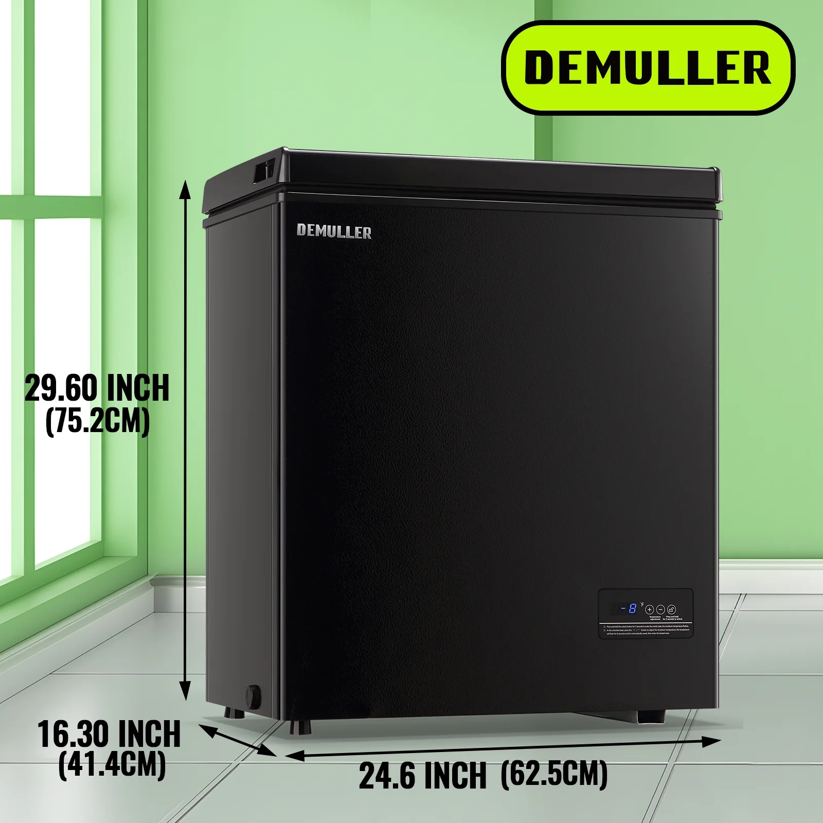 4.0 Cu.ft Deep Chest Freezer Mini Freezers Top Open Door Rmovable Storage Baskets New Black(4.0Cu.ft Black) - Image 4