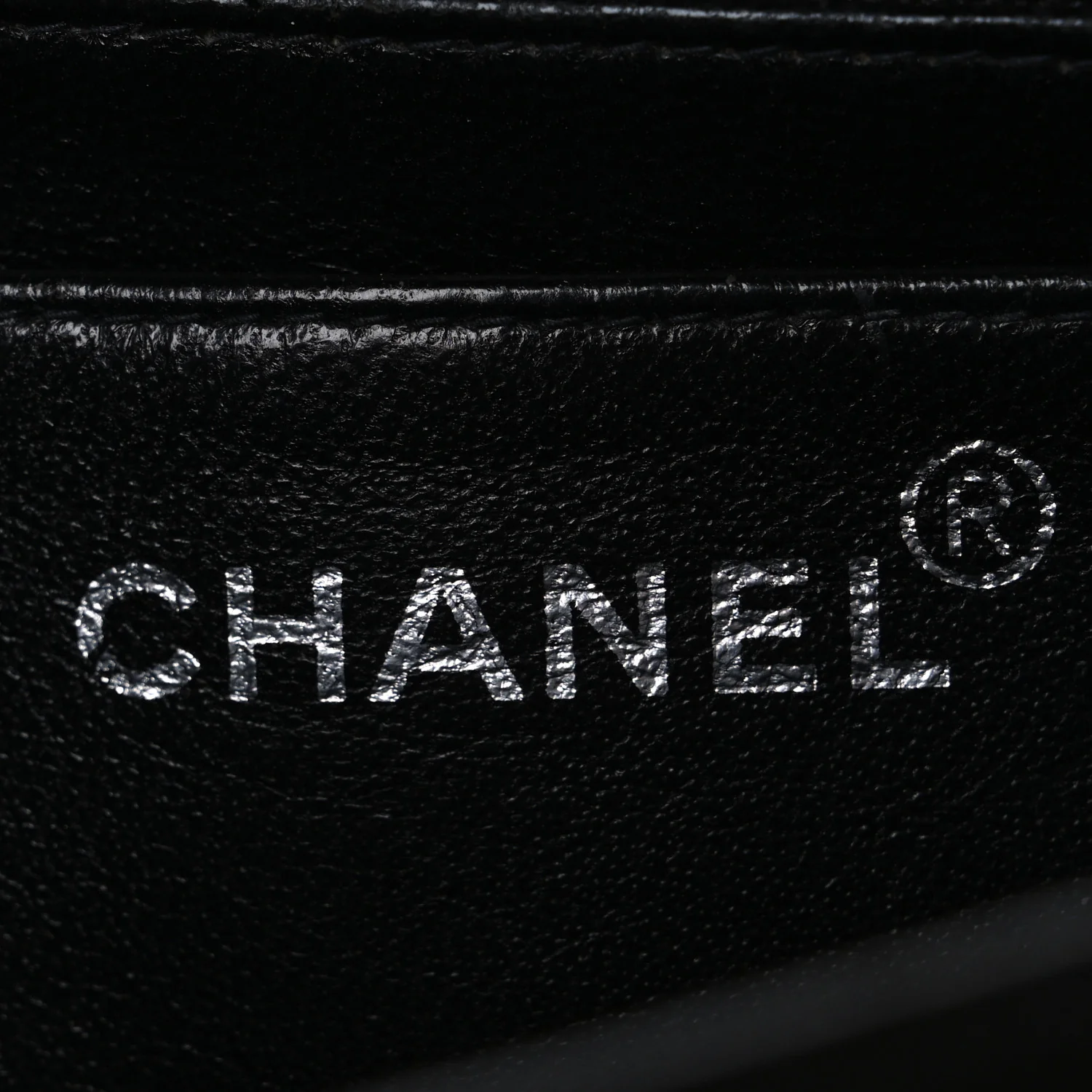 Canvas Quilted Letter Printed Flap Black