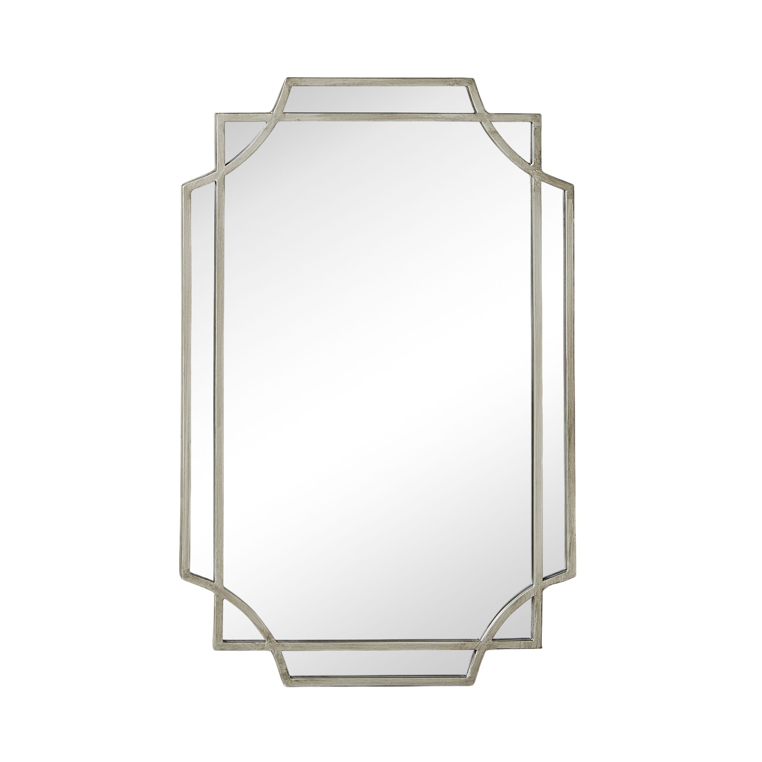 Dominique Emerald Mirror Silver 90x60cm