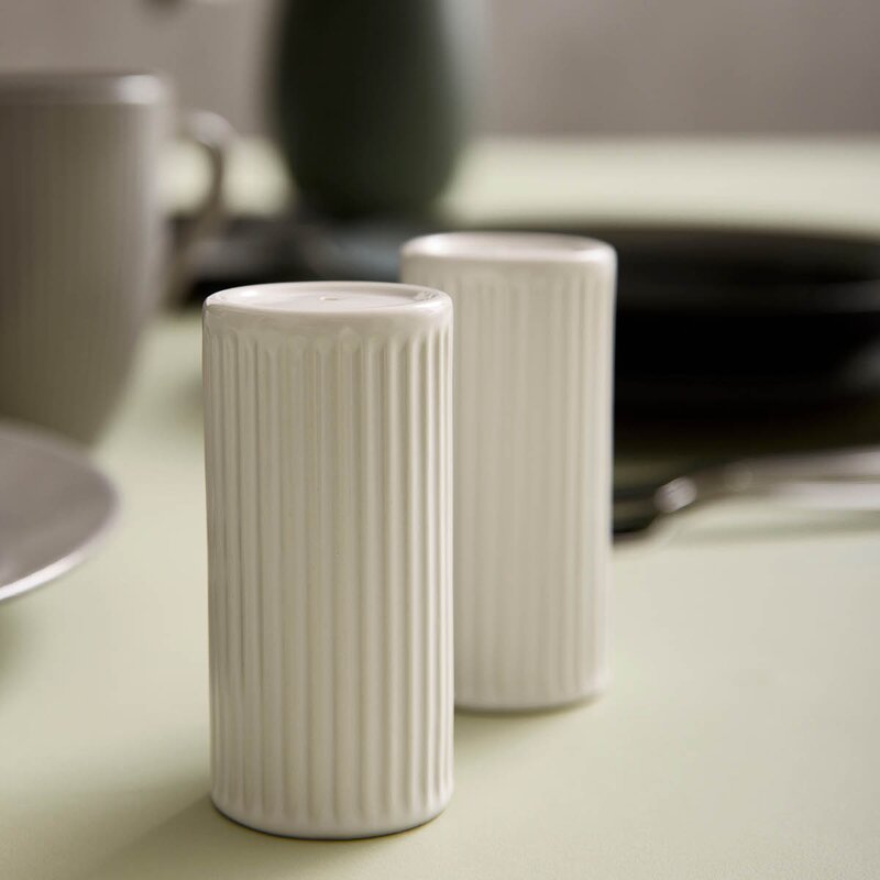 Groovy stentøy salt og- pepper gaveeske hvit