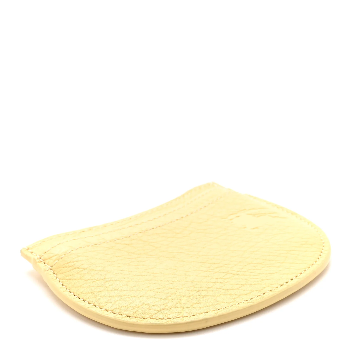 Grainy Calfskin Rocking Horse Card Case Daffodil