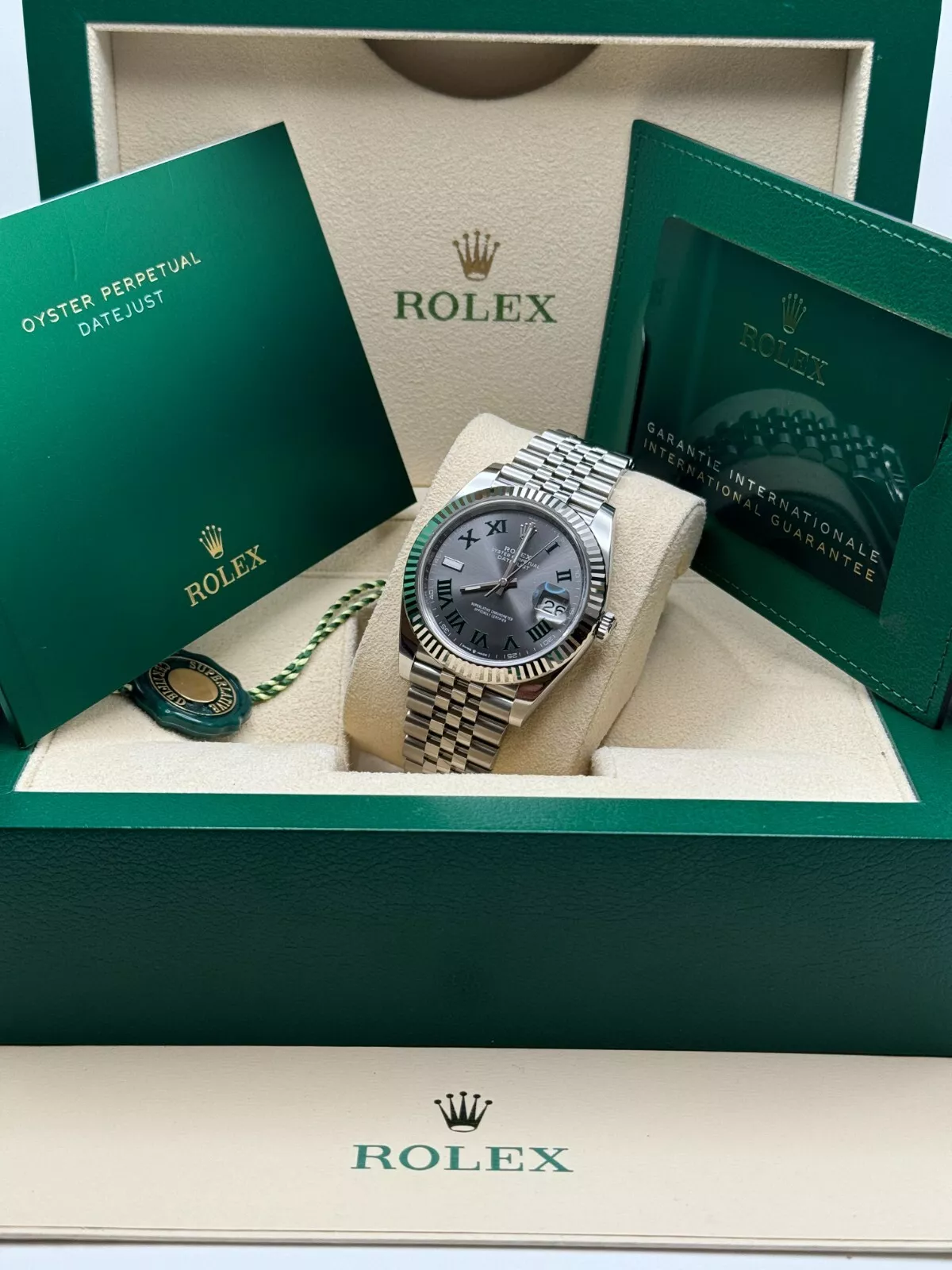 [Super Clone]RLX  Datejust 41mm 126334-0022 Slate Roman Jubilee Stainless Steel Mens Watch