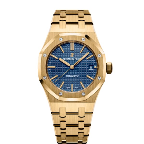 [Super Clone]Audemars Piguet Royal Oak Selfwinding, Blue dial, 37mm, Yellow gold, 15450BA.OO.1256BA.02