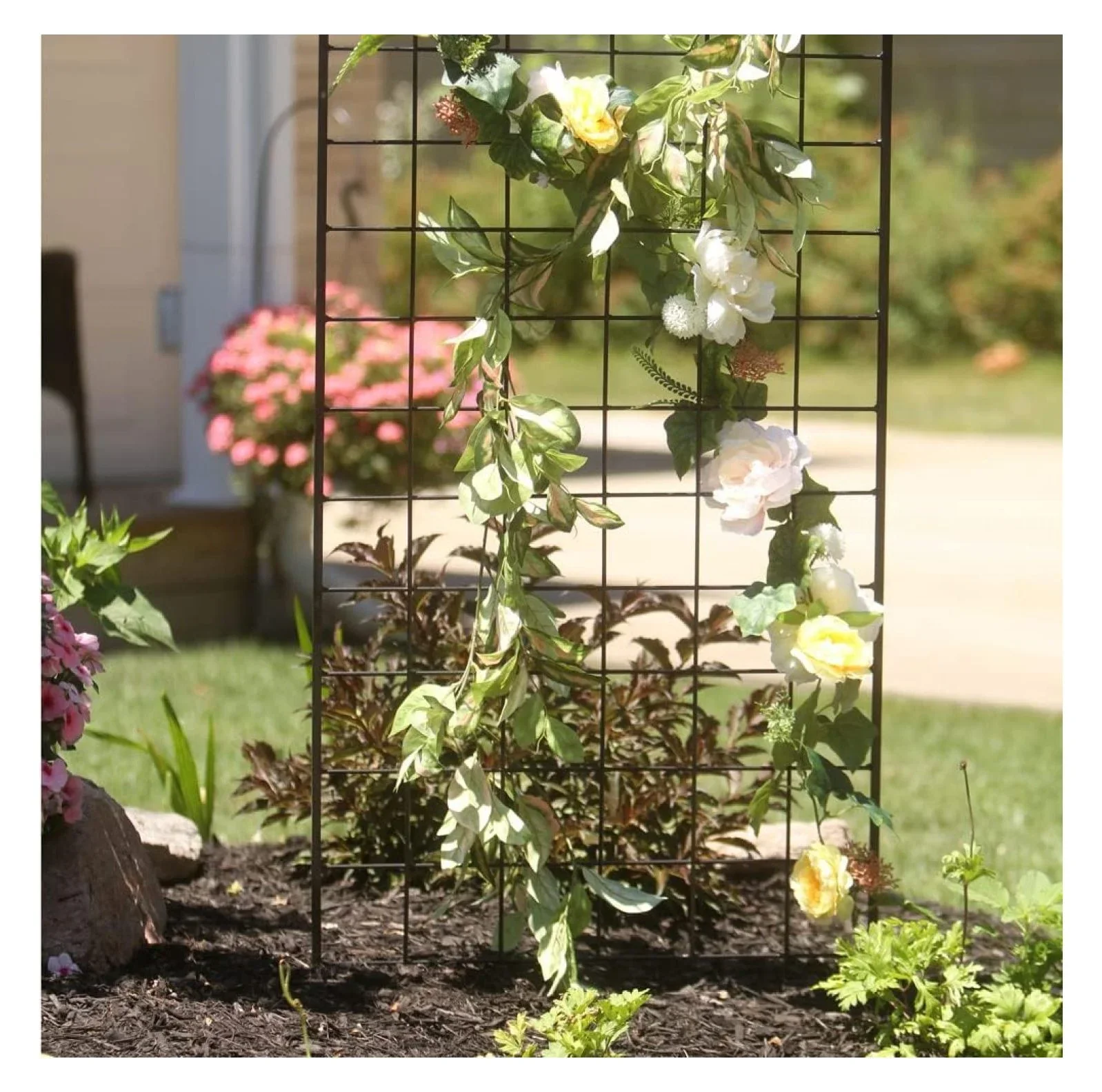 American Garden Works STNMB Narrow Screen Trellis, Black 64.25H
