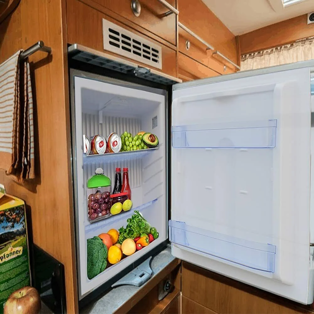 Mini RV Fridge 12V 110V Refrigerator Semi Truck Freightliner Cascadia 2.1 Cu ft Reversible Door(2.1 cu ft) - Image 5