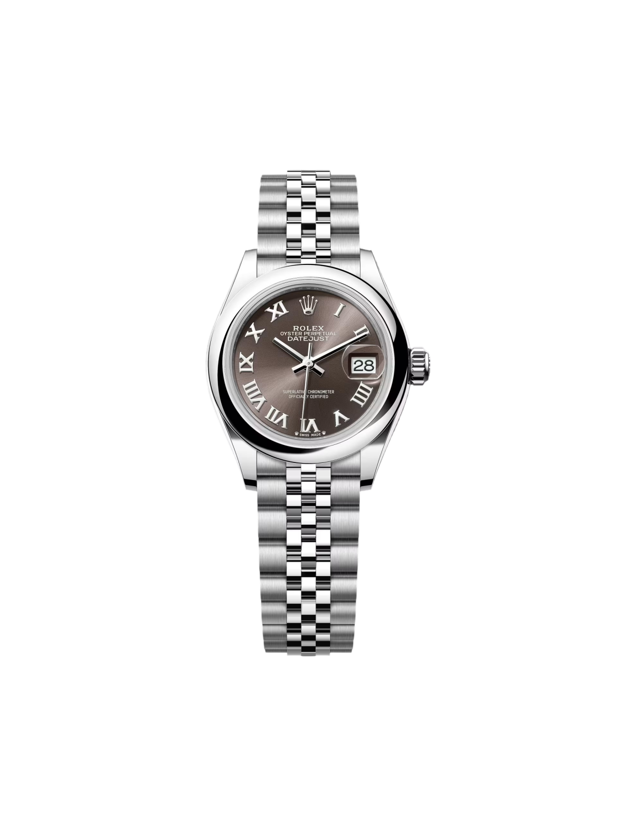 【Super Clone】RLX Lady-Datejust 28mm  m279160 Oyster Perpetual Dark Grey Dial Oyster Bracelet